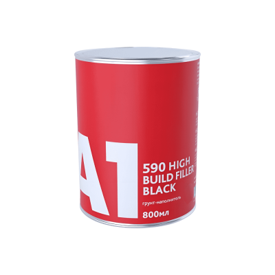 Грунт наполнитель А1 590 HB FILLER BLACK (4000мл+1000мл черный) толстослойный, с отвердителем